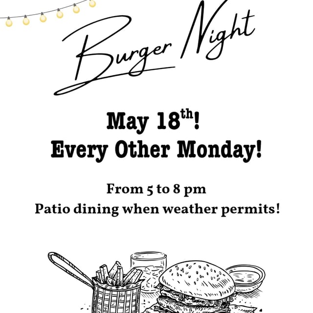 Specialty Burger Night!