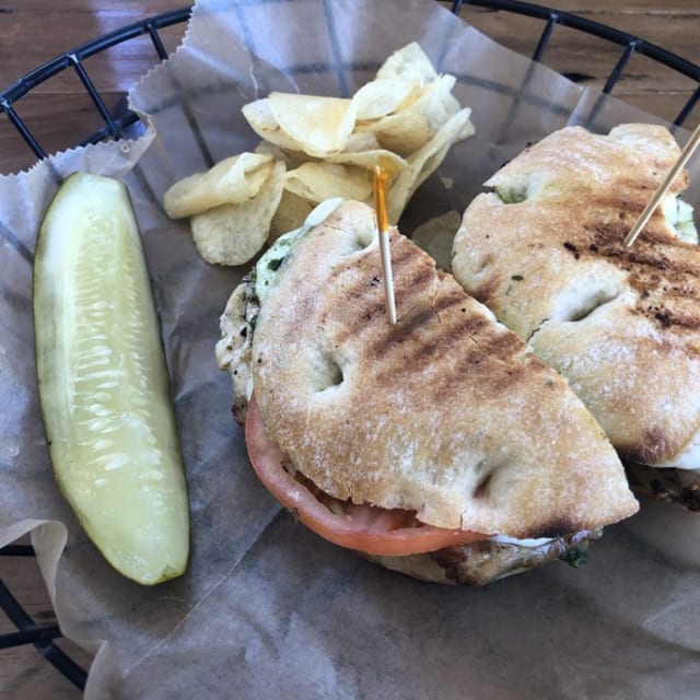 Chicken Pesto Panini Sandwich.